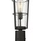 Z-Lite Helix 1 Light Outdoor Post Mounted Fixture, Black And Clear Seedy 591PHB-519P-BK - alternate 3